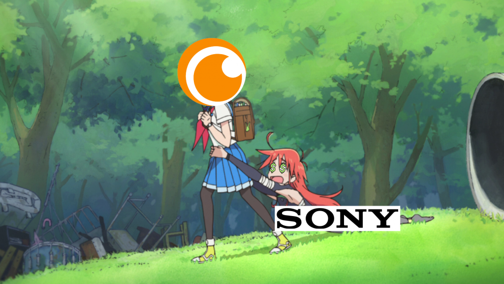 Meme sobre a aquisição da Crunchyroll pela Sony